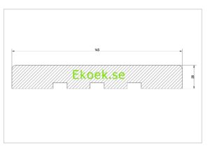 P2 145 Förkolnad och borstad fasadpanel av nordisk gran